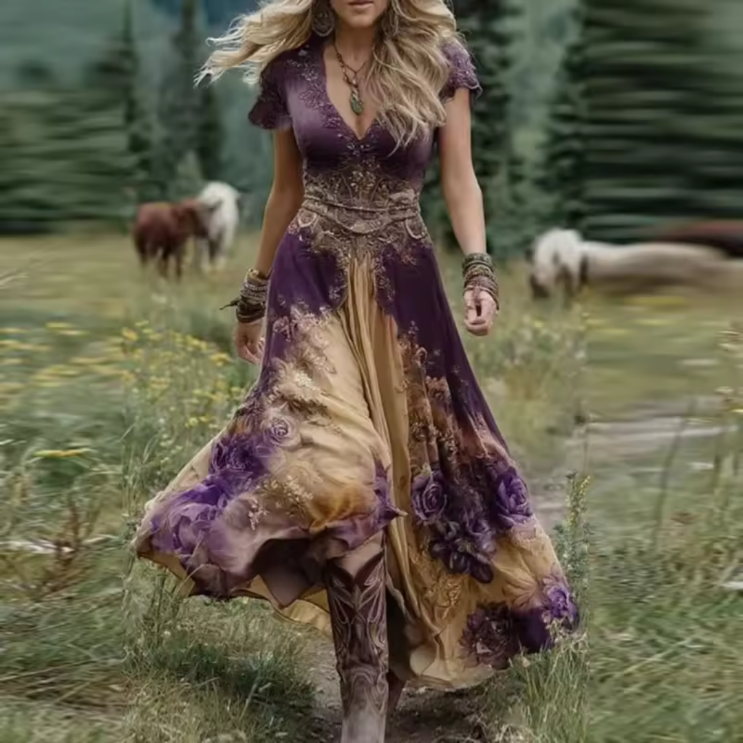 Alicja | Sukienka z haftem kwiatowym