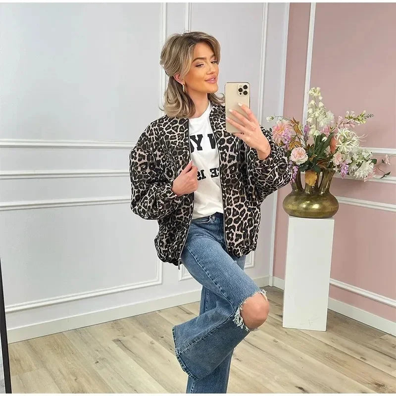 Helena | Kurtka bomberka w panterkę